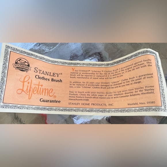 Vintage Stanley Clothes Brush / Lint Remover New in Box Black Lifetime Guarantee - Picture 4 of 10